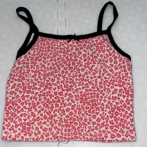 Brandy Mellville Pink Cheetah Print Tank Top